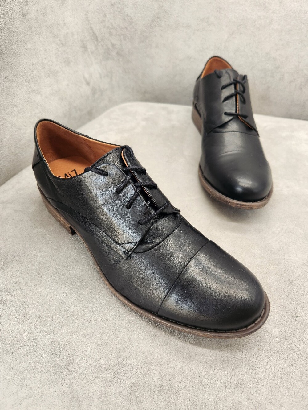 Miz Mooz Derby Shoes 10 Black Leather Letty Dress Androgynous Classic Formal